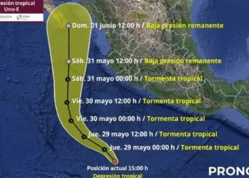 Se formó la depresión tropical Uno-E; su trayectoria es hacia Sinaloa