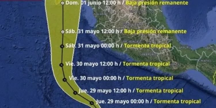 Se formó la depresión tropical Uno-E; su trayectoria es hacia Sinaloa