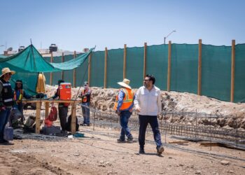Gámez supervisa obra de Planta Potabilizadora Sur, primera de cuatro que garantizarán agua para Culiacán