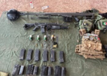 Decomisan armas largas, granadas, municiones y equipo táctico en San Ignacio