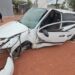Aparatoso accidente de tránsito dejó sólo daños materiales en un automóvil