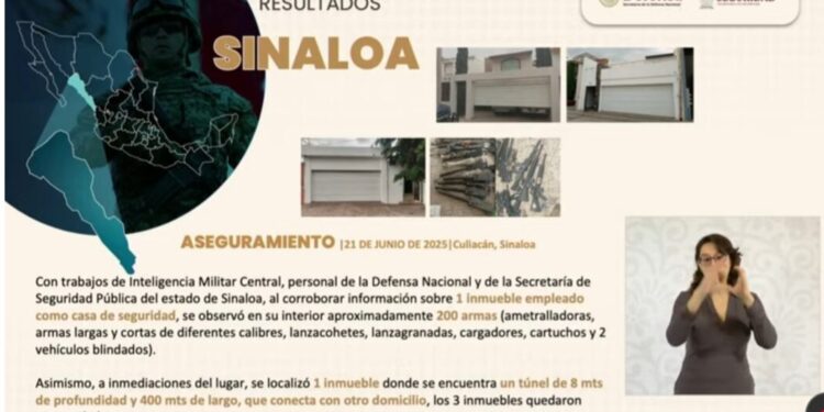 Casas con narcotúneles y más de 200 armas en su interior son localizadas en Culiacán: Omar García Harfuch