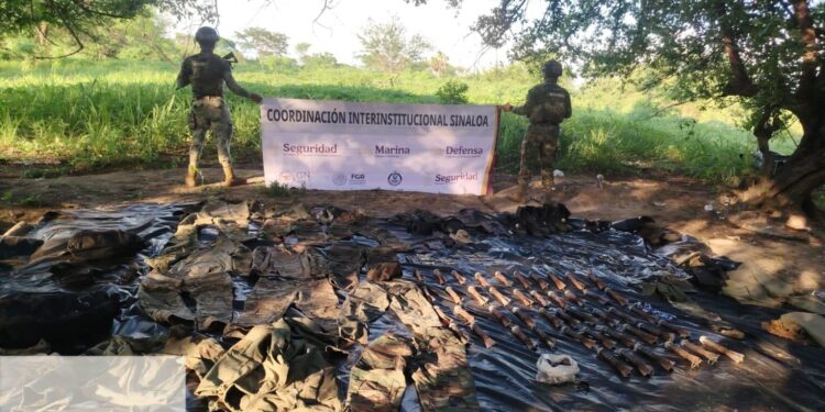 Aseguran y desmantelan 3 campamentos, armamento, municiones y equipo táctico en San Ignacio