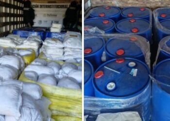 Grupo Interinstitucional asegura un camión de carga con precursores químicos en Culiacán