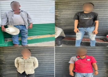 Grupo Interinstitucional detiene a 4 hombres por presunto robo a comercio en Mazatlán