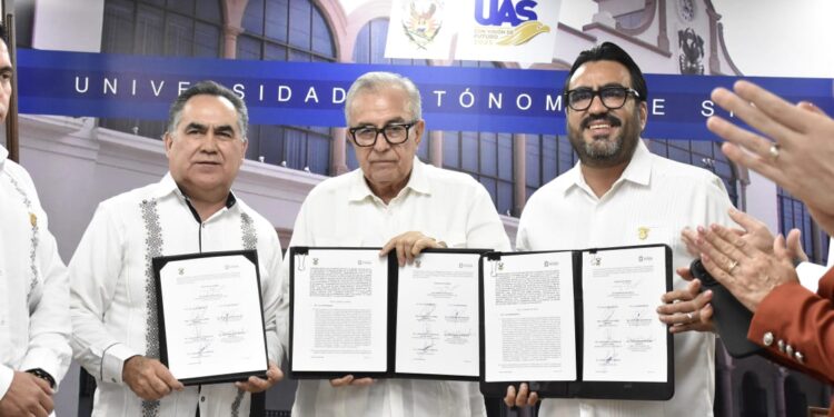Con el Gobernador como testigo de honor, la UAS y el Ayuntamiento de Culiacán firman convenio de colaboración para fortalecer el desarrollo del municipio y todos sus sectores