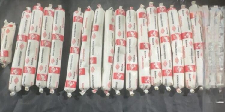 En Concordia, el Grupo Interinstitucional asegura material explosivo