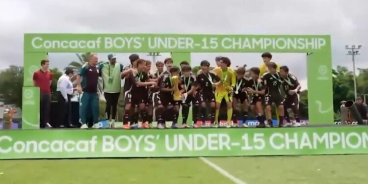 Selección Mexicana Sub-15 gana el Campeonato de la Concacaf tras golear a EU