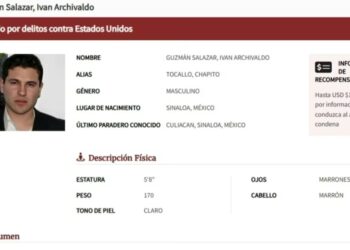 ICE ofrece 10 mdd por Iván Archivaldo Guzmán: “A pesar de su mirada ardiente, es un matón armado y peligroso”