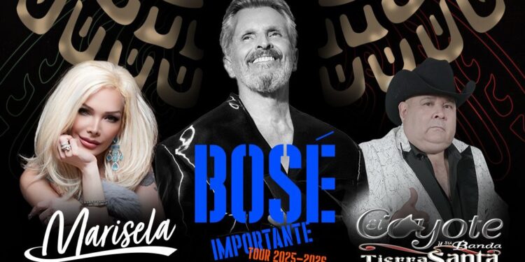 Miguel Bosé, Marisela y el Coyote y su banda Tierra Santa, amenizarán las fiestas en la explanada de Gobierno, la noche del 15 de septiembre
