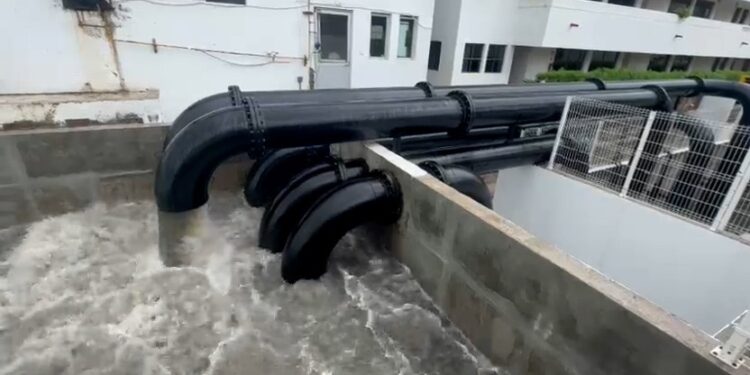 En operación el cárcamo de rembombeo en la Av. Camarón Sábalo, en Mazatlán