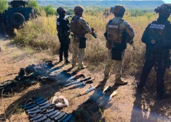 Fuerzas federales abaten a 7 agresores y les aseguran armas, municiones y equipo táctico en Tepuche