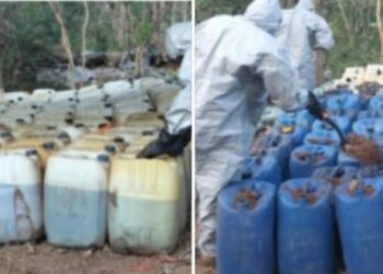 Aseguran y deshabilitan una área de almacenamiento de precursores químicos en Culiacán