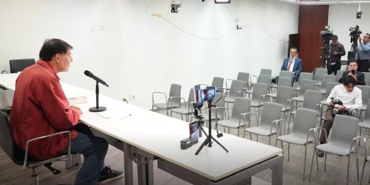 Sin medios, Noroña acusa campaña en su contra tras declaraciones sobre la alcaldesa de Uruapan