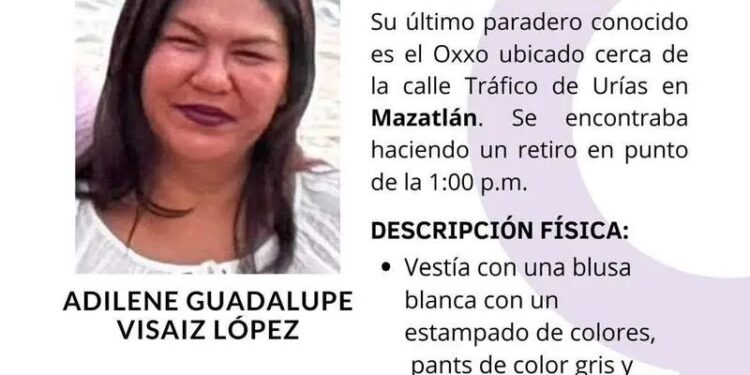 Buscan a Adilene Guadalupe Visaiz López, desaparecida en Mazatlán