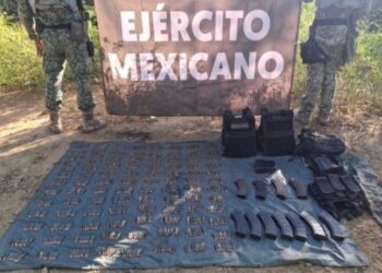 Localiza en Concordia un campamento, donde asegura 12 cargadores, 1,490 cartuchos y 3 chalecos tácticos
