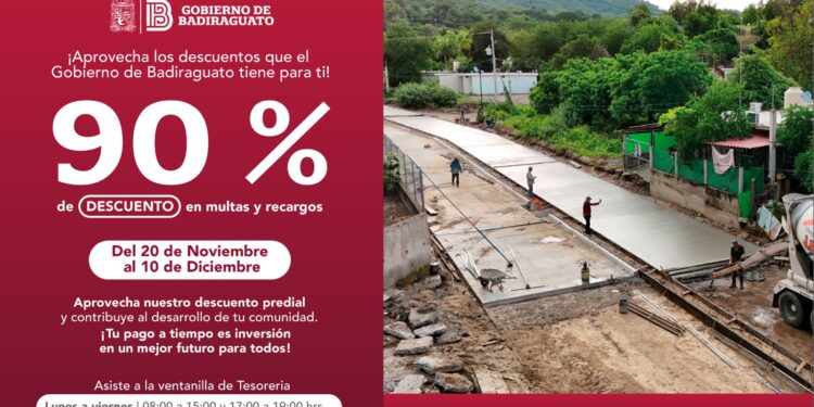 ¡Atención! Gobierno de Badiraguato anuncia descuentos del 90% en multas y recargos del impuesto predial