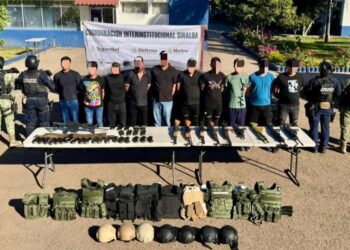 10 detenidos, armamento, 1 vehículo y equipo táctico asegurado en el sector Portalegre
