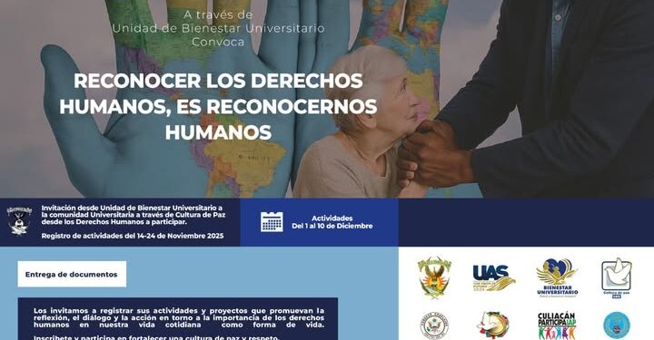 La UAS, a través de la Unidad de Bienestar Universitario, lanza la convocatoria para el Tercer Concurso de Ensayos “Derechos Humanos para una vida digna”
