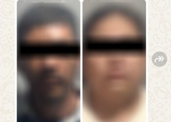 Policías de la SSPyTM aseguran a un hombre y una mujer por su presunta participación en robos a establecimientos comerciales