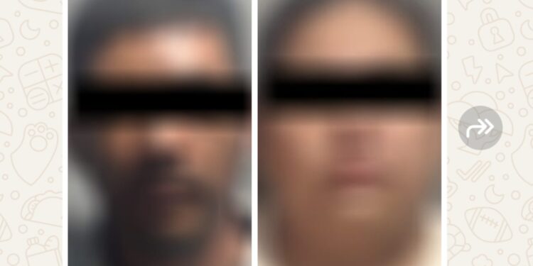 Policías de la SSPyTM aseguran a un hombre y una mujer por su presunta participación en robos a establecimientos comerciales
