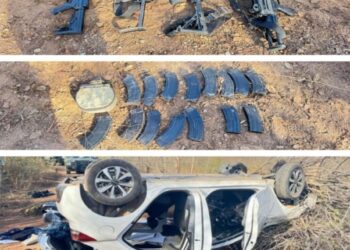 Tras una agresión en Tepuche, el Grupo Interinstitucional asegura un vehículo con reporte de robo, armas largas, cargadores, cartuchos y un dron