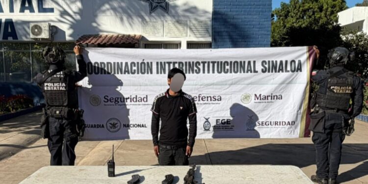 Grupo Interinstitucional detiene a civil armado en Navolato