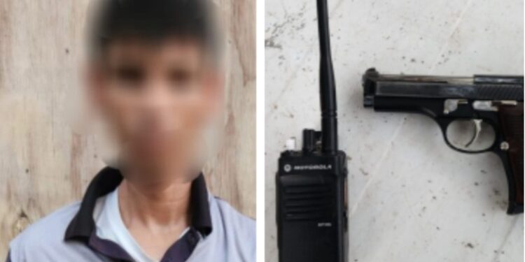 Grupo Interinstitucional asegura en Culiacán a una persona con un arma corta, un cargador abastecido y un radio
