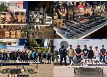 Grupo Interinstitucional realizó la detención de 2,169 presuntos delincuentes, el aseguramiento de miles de armas, artefactos explosivos y más de un millón de municiones durante 2025