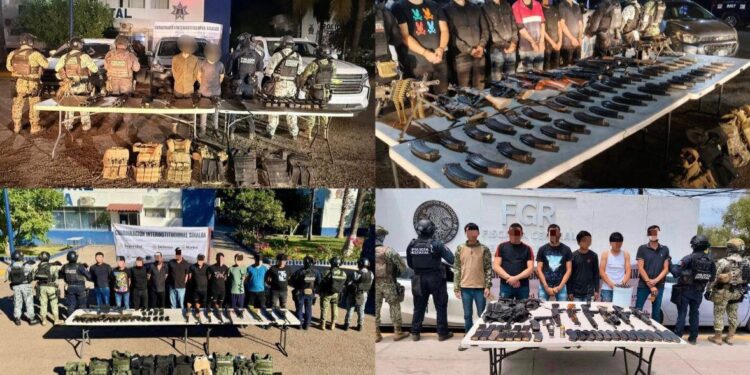 Grupo Interinstitucional realizó la detención de 2,169 presuntos delincuentes, el aseguramiento de miles de armas, artefactos explosivos y más de un millón de municiones durante 2025