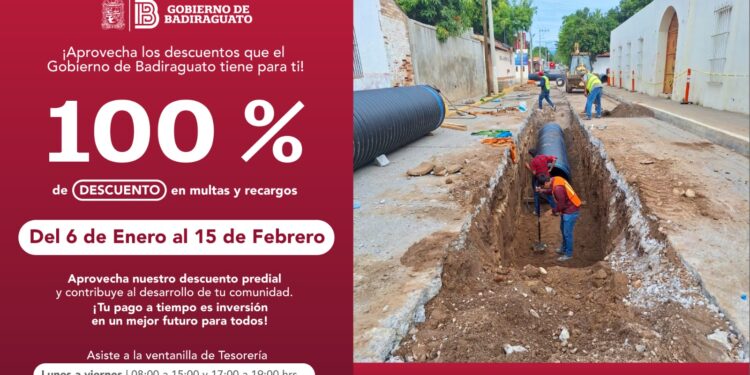 Badiraguato anuncia descuento del 100 % en multas y recargos del impuesto predial