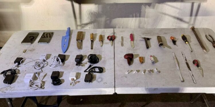 Este miércoles, el Grupo Interinstitucional aseguró droga y diversos objetos prohibidos durante dos revisiones en el Centro Penitenciario de Aguaruto