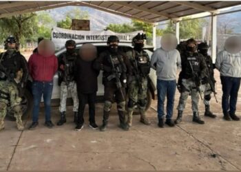 Durante operativos en el municipio de Badiraguato, el Grupo Interinstitucional detuvo a 8 civiles