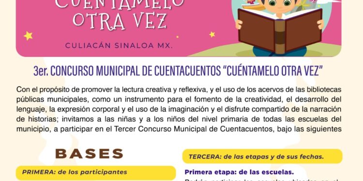 Convocan al 3er Concurso Municipal de Cuentacuentos “Cuéntamelo otra vez”