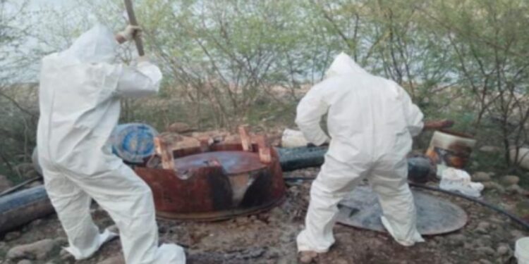 El Grupo Interinstitucional aseguró siete áreas de almacenamiento de precursores químicos y un laboratorio inactivo en Culiacán y Cosalá