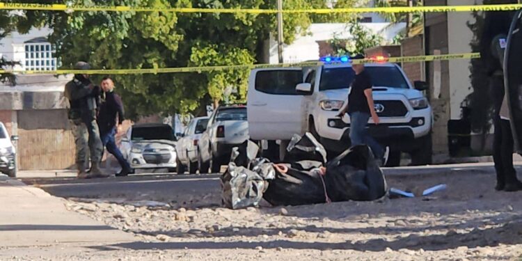 Hallan un cuerpo sin vida envuelto en hules negros en la colonia Lomas del Boulevard