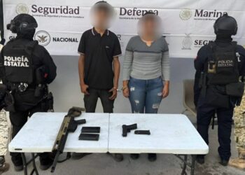 Durante el operativo para la búsqueda y localización de los mineros desaparecidos en Concordia, autoridades detienen a una pareja con 2 armas, cargadores y cartuchos