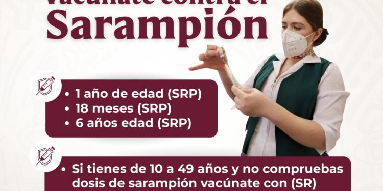 Secretaría de Salud llama a la población a vacunarse contra el sarampión