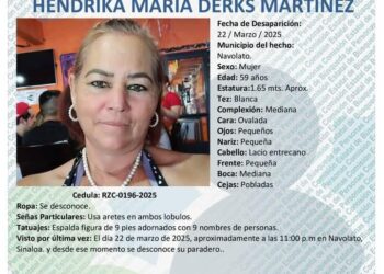 Una de las víctimas halladas ayer en fosas clandestinas en Navolato podría ser la ex Policía Hendrika Derks