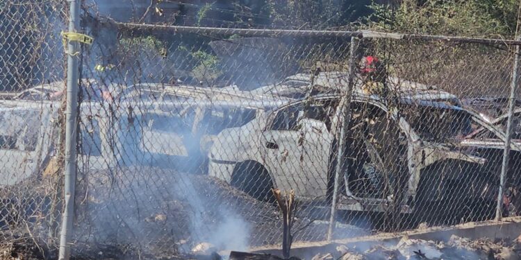 Incendio consume terreno en la colonia 21 de Marzo, sin personas lesionadas