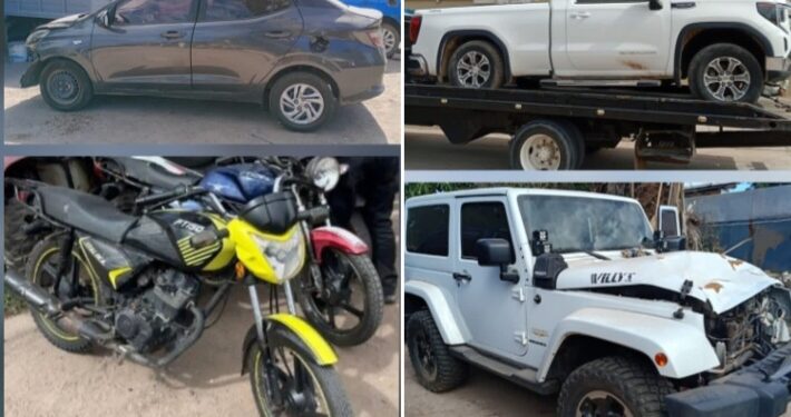 Durante el Operativo Interinstitucional Contra el Robo de Vehículos, se recuperaron 8 unidades robadas en Mocorito