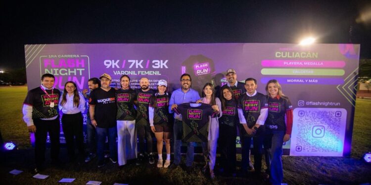 Culiacán brillará de noche con la primera carrera Flash Night Run; Adrián Cota y, Mau y Ricky, en el escenario musical