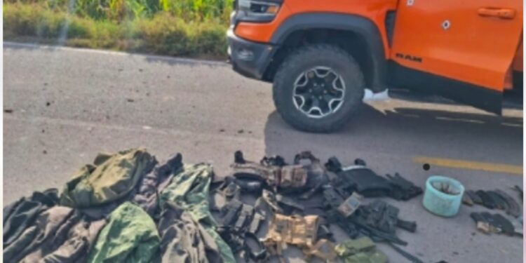 Tras agresión, Grupo Interinstitucional asegura armamento y un vehículo en Navolato