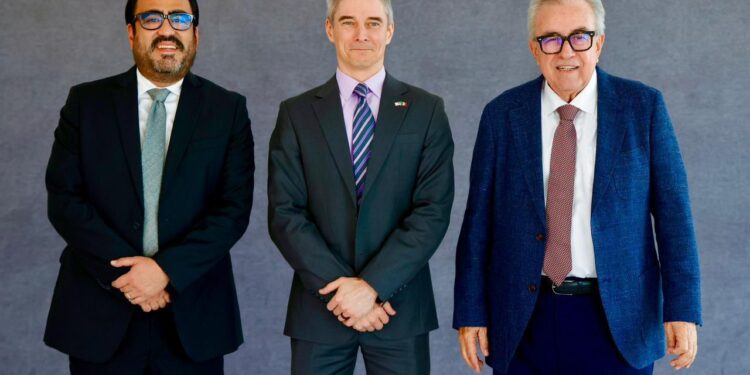 Gobernador Rocha y Juan de Dios Gámez se reúnen con el Cónsul General de los EE. UU. en Hermosillo