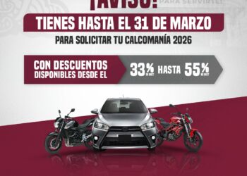 La fecha límite de pago del Refrendo Vehicular 2026, es el 31 de marzo del presente año