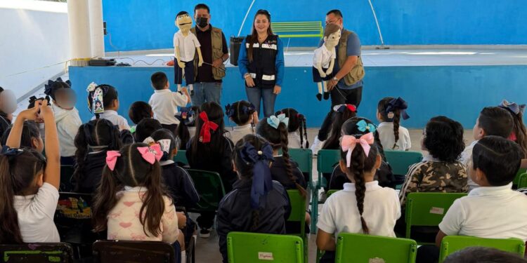 Niñas y niños de Villa Juárez aprenden a prevenir el acoso escolar a través del juego y los valores