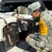 Arriban elementos del Batallón de Atención a Emergencias del Ejército Mexicano en apoyo, tras el colapso de la mina en El Rosario, Sinaloa.