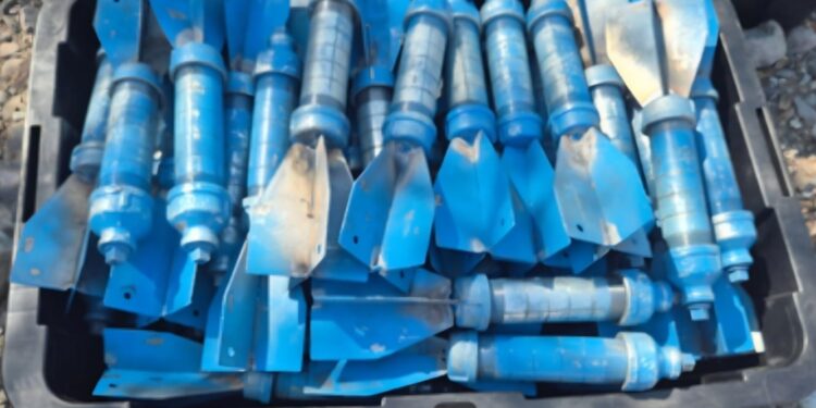 En La Tuna, Badiraguato, el Grupo Interinstitucional aseguró más de 300 artefactos explosivos improvisados