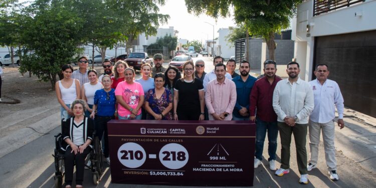 ¡Más calles dignas para Culiacán! Entregan pavimentaciones en La Puerta y Hacienda de La Mora