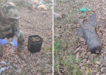 En Escuinapa, personal especializado del Grupo Interinstitucional destruyó un artefacto explosivo